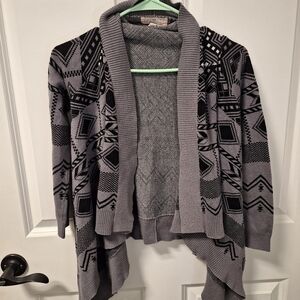 Pink Republic cardigan sweater with Aztec or Southwestern design. Small
